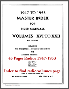 Tube Radio Schematics *John F Rider's Vols 1 to 23  "FULL SET" 