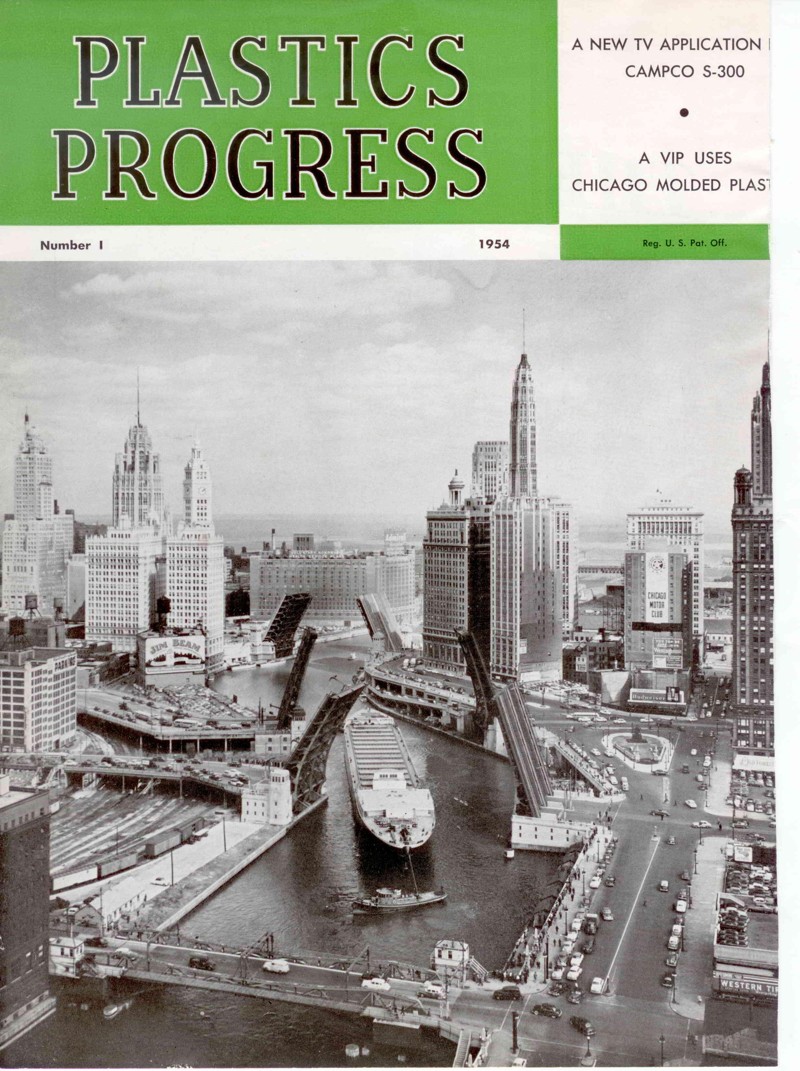 Plastics Progress 1954  Magazine Cover