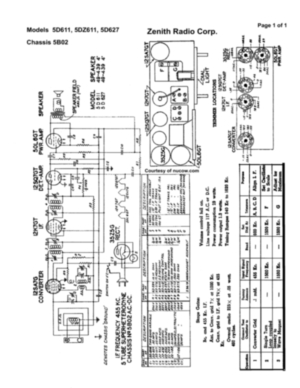 radio_schematics_owners_manuals/Zenith5D611/zenith model 5D611,5DZ611,5DZ611,5D627